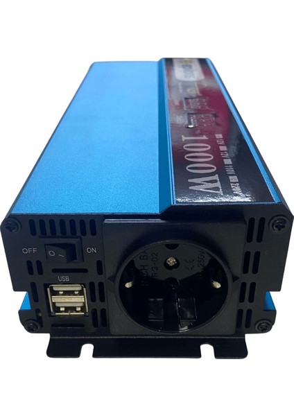 12V 1000W Tam Sinus Inverter 220V Çevirici Taşınabilir Güç Kaynağı ( Lisinya )