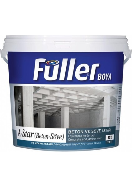 Füller A-Star Brüt Beton Söve Astarı 12 kg Açık Mavi