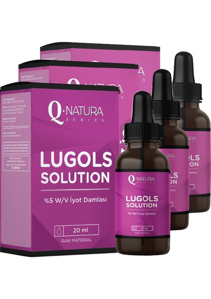 Lugols Solution % 5 Iyot Damla 20 ml - 3 Adet