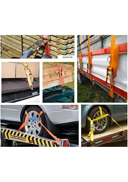 Chain Spanzet Emniyet Kemerli 3 Ton - 10 Metre Yük Gerdirme Halatı