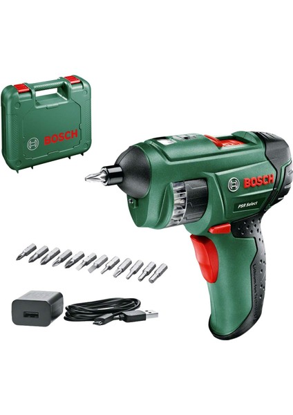 Akülü Vidalama Makinesi Psr Select (1,5 Ah Akü, 3,6 Volt Sistem, Mikro Usb, Takım Çantası Içinde