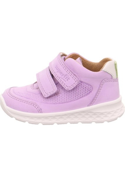 Superft İçi ve Dışı Hakiki Deri Cırtlı Hafif Ayakkabı Lila