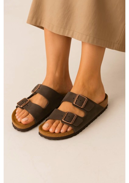 Birkenstocs Unisex Ortopedik Tabanlı Terlik Çift Bantlı Tokalı Günlük Rahat Ev & Dışarı Terliği