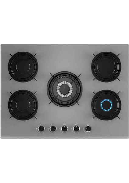 Gümüş 4406G01 - G17402-117 - E3130G6 5 Gözlü Gri Cam Ankastre Set indirimleri