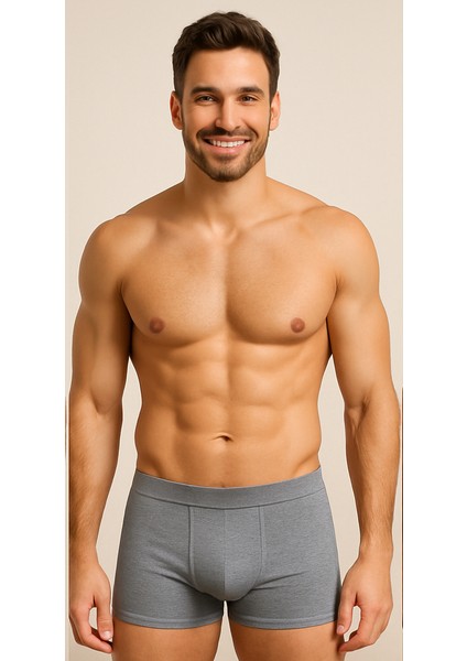 Siyah,Beyaz ve Gri Renk Likralı Elastan Tekli Erkek Boxer modelleri