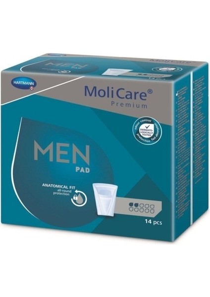 Premium Men Pad 2 Damla Erkek Mesane Pedi Aktif Koruma 14'ü x 3 Paket