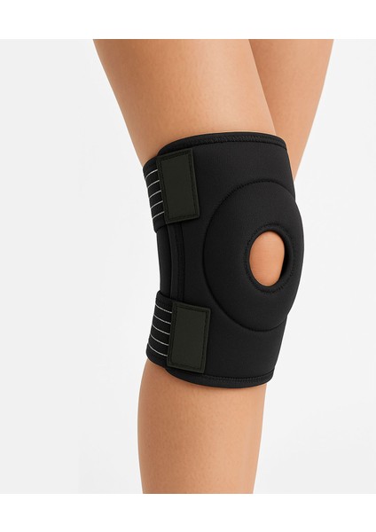 Menisküs Için Dizlik Patella Ligament Destekli Dizlik Ayarlanabilir Koruyucu Diz Korsesi Siyah