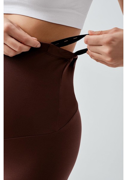 Diz Üstü Biker Esnek Ayarlanabilir Bel Hamile Tayt T12 indirimleri
