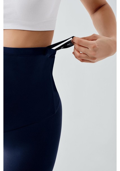 Diz Üstü Biker Esnek Ayarlanabilir Bel Hamile Tayt T12 indirimleri