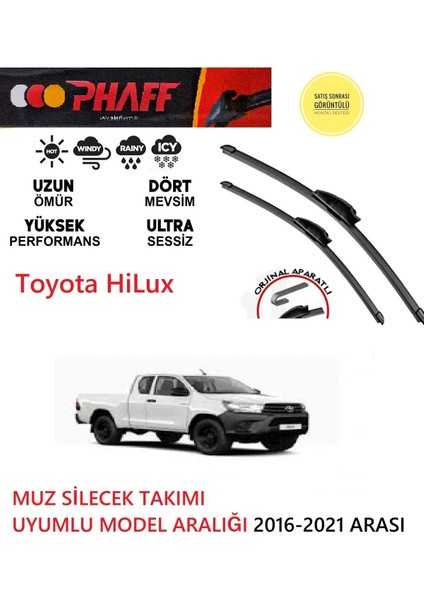 Toyota Hilux Silecek 2017 Model Silgeç Takımı Araca Uyumlu