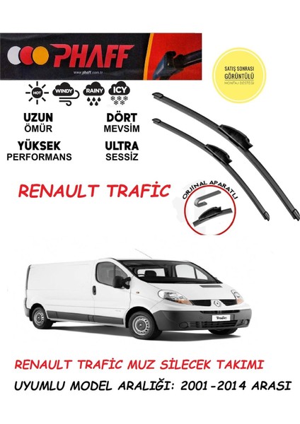 Renault Trafic Ön Muz Silecek Takımı 2004 Model Arası Araca Özel