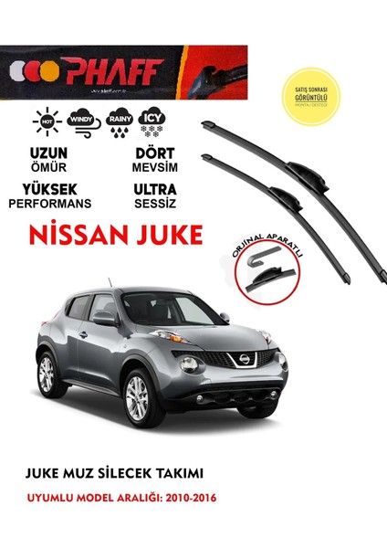 Nissan Juke Silecek Takımı 2012 Model Araca Özel Aparat