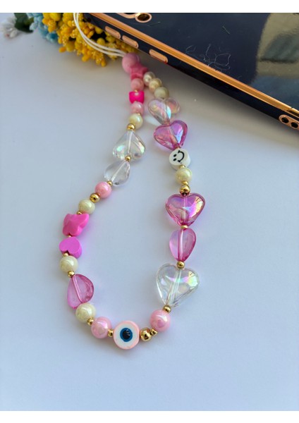 Renkli Boncuklu Kalpli Emojili Telefon ve Çanta ı fırsatları