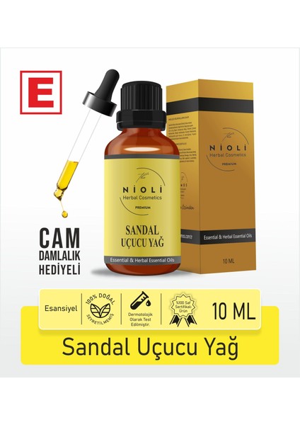 Sandal Esansiyel Uçucu Yağ Buhurdanlık Yağı Aromaterapi Yağı 10 ml