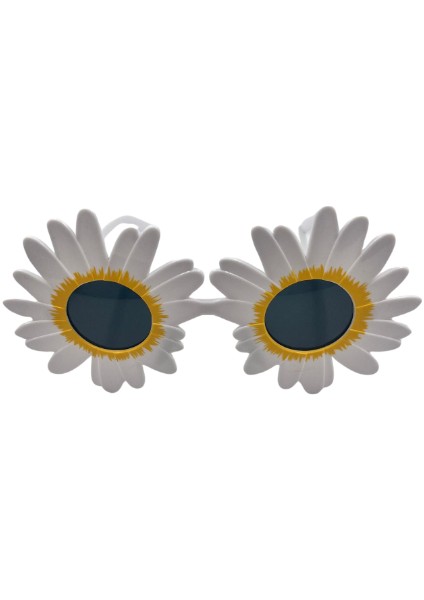 Parti Gözlükleri Papatya Çerçeveli beyaz sarı fiyatları