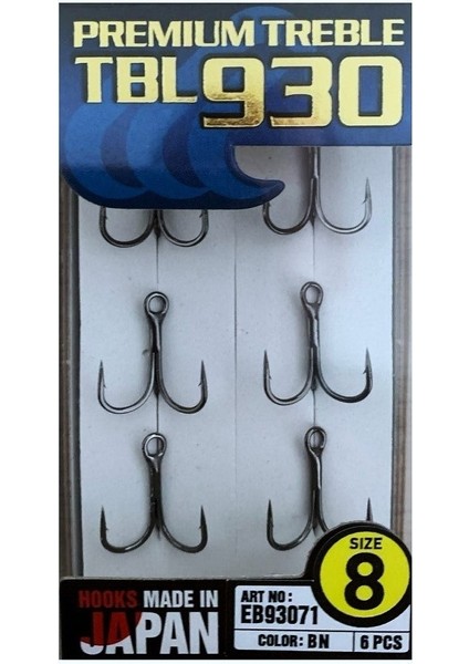 Tbl 930 Premium Black Nikel No:8 Üçlü Iğne 6'lı Paket