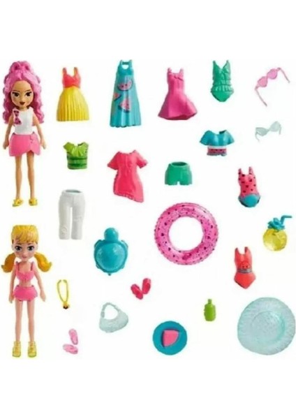 HNF51 Polly Pocket ve Arkadaşları Farklı Moda Aksesuarları Oyun Setleri