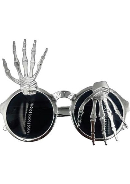 Parti Gözlükleri İSKELET TEMALI PARMAKLI GÜMÜŞ modelleri