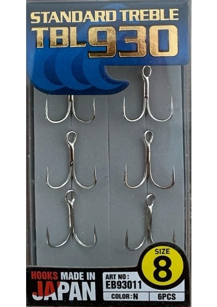 Tbl 930 Premium Nikel No:8 Üçlü Iğne 6'lı Paket