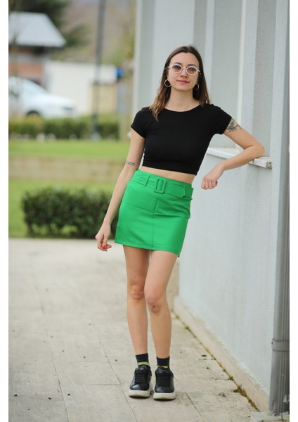 Kemerli Mini Etek modelleri