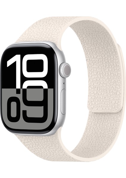 Apple Watch 44MM Uyumlu KRD-136 Kabartma Desenli Silikon Kordon