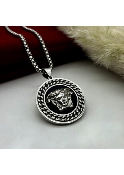 Silver Gurmet Madalyon Kolye
