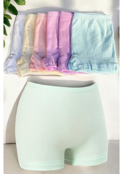 6'lıpastel Renk Fitilli Kız Çocuk Boxer (6'lı Lastik Hediye) Tutku Dondeza Yetkili Satıcı modelleri