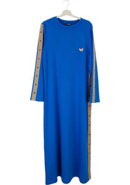 1374 Gizemli Kuşgözlü Garnili Elbise