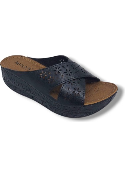 2652 Kadın Siyah Günlük Kullanım Dolgu Topuk Terlik fırsatları