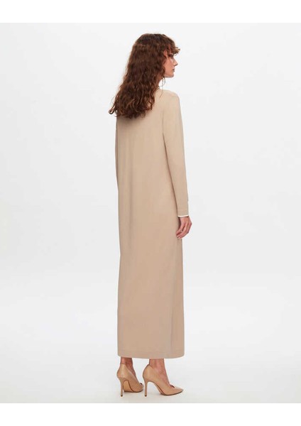 T24Y-4009 Mıssdalıda Yakası ve Bileği Çizgi Elbise fiyatları