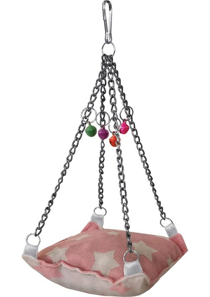 Yıldız Desenli Minder ve Çanlı Kuş Hamağı 9*9-18 cm