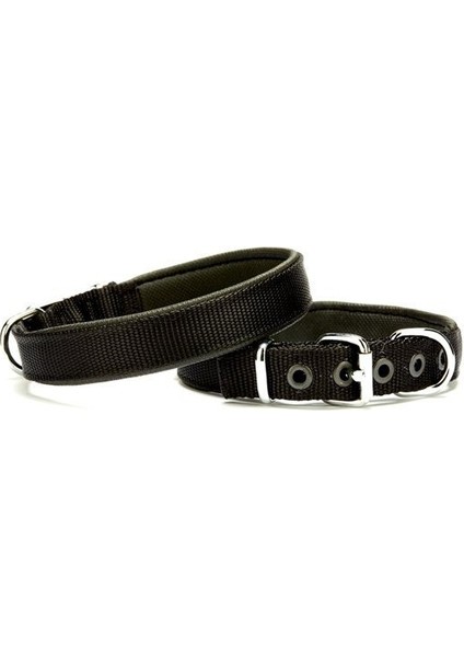 Dokuma Softlu Köpek Boyun Tasması 2 cm x 45 cm Siyah