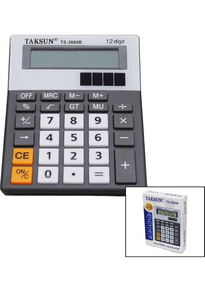 12 Haneli Hesap Makinesi TS-3860B (4767) - Lisinya
