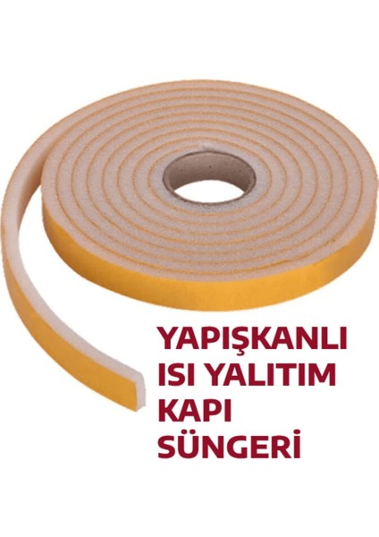 3 Metre Yapışkanlı Kapı Bandı Isı Yalıtım Süngeri - Lisinya