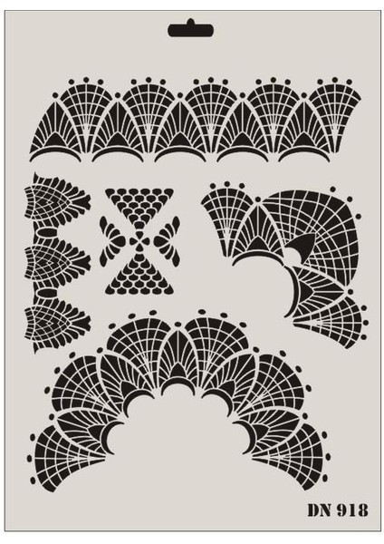 Rich Dantel Seri DN-918 Stencil 35X25 cm
