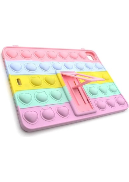 Apple iPad 10.2 8.nesil ile Uyumlu Kılıf Popit Tablet Kılıfı Askılı Standlı A2270 A2428 A2429