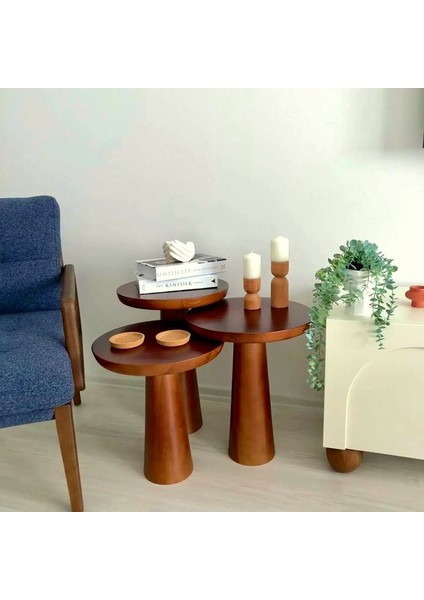 Mantar Sehpa3'lü Set
