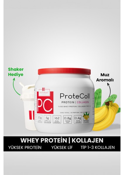 Formula Protecoll Whey Protein ve Kollajen Muz Aromalı 10 Porsiyon