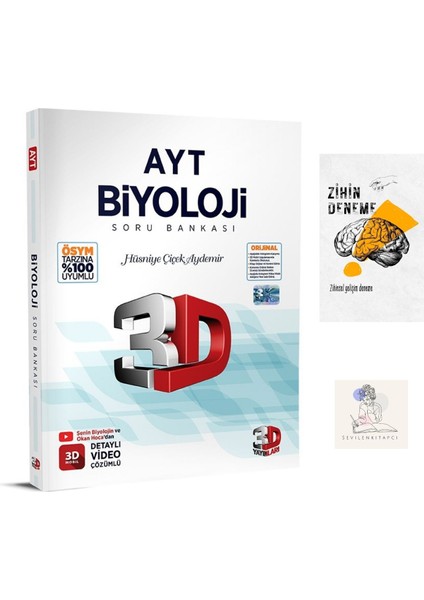 3D Ayt Biyoloji Soru Bankası+Zihin DENEME-SSSK364
