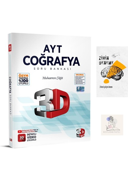 3D Ayt Coğrafya Soru Bankası+Zihin DENEME-SSSK369