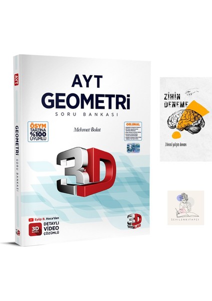 3D Ayt Geometri Soru Bankası+Zihin DENEME-SSSK284