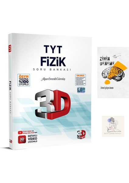 3D Tyt Fizik Soru Bankası+Zihin DENEME-SSSK123