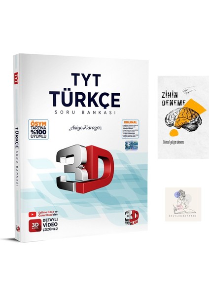 3D Tyt Türkçe Soru Bankası+Zihin DENEME-SSSK203