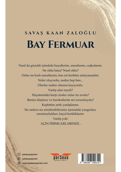 Bay Fermuar - Savaş Kaan Zaloğlu, Perseus Yayınevi, fiyatları