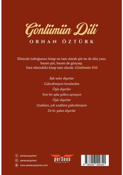 Gönlümün Dili - Orhan Öztürk, Perseus Yayınevi, fiyatları