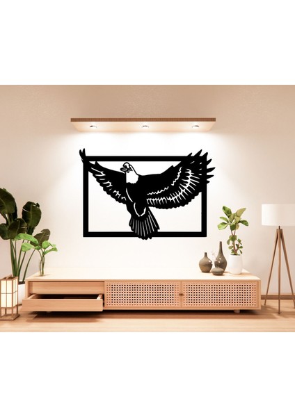 Duvar Dekor Lazer Kesim Metal Kartal Tablo