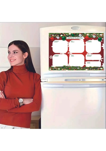 Yeni Yıl Temalı Magnet Planlayıcı 1 Adet 34,5 x 49,5 cm ve 2 Kalem Hediyeli Aylık fiyatları
