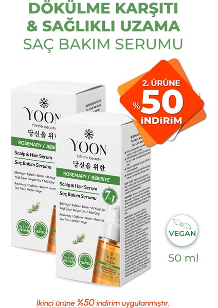 2'li Set 7 Aktifli Biberiyeli Saç ve Saç Derisi Serumu 50 ml x 2 adet