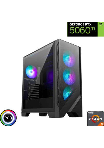Ryzen 5 7500F 16GB Ddr5 2tb SSD Rtx 5060TI Oyuncu Bilgisayarı