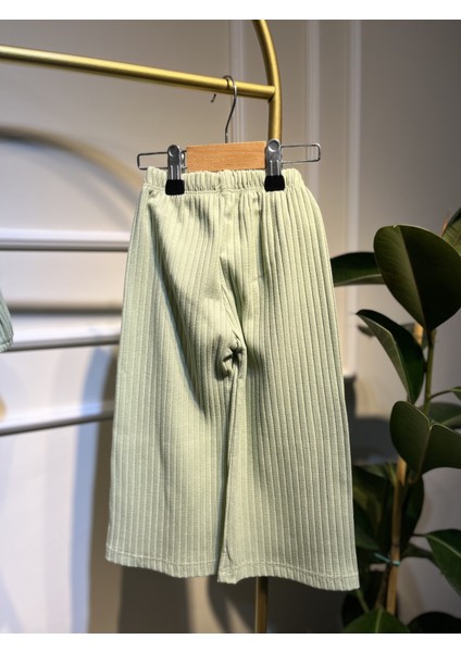 Çiçek Nakış Yakalı Mint Yeşil Kız Çocuk Alt-Üst Takım modelleri